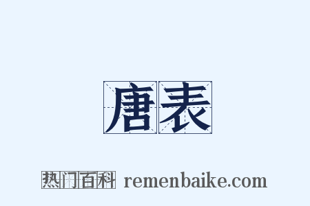 唐表是什么意思的图片